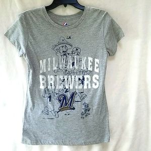 Majestic Milwaukee Brewers Sausage Race tee!